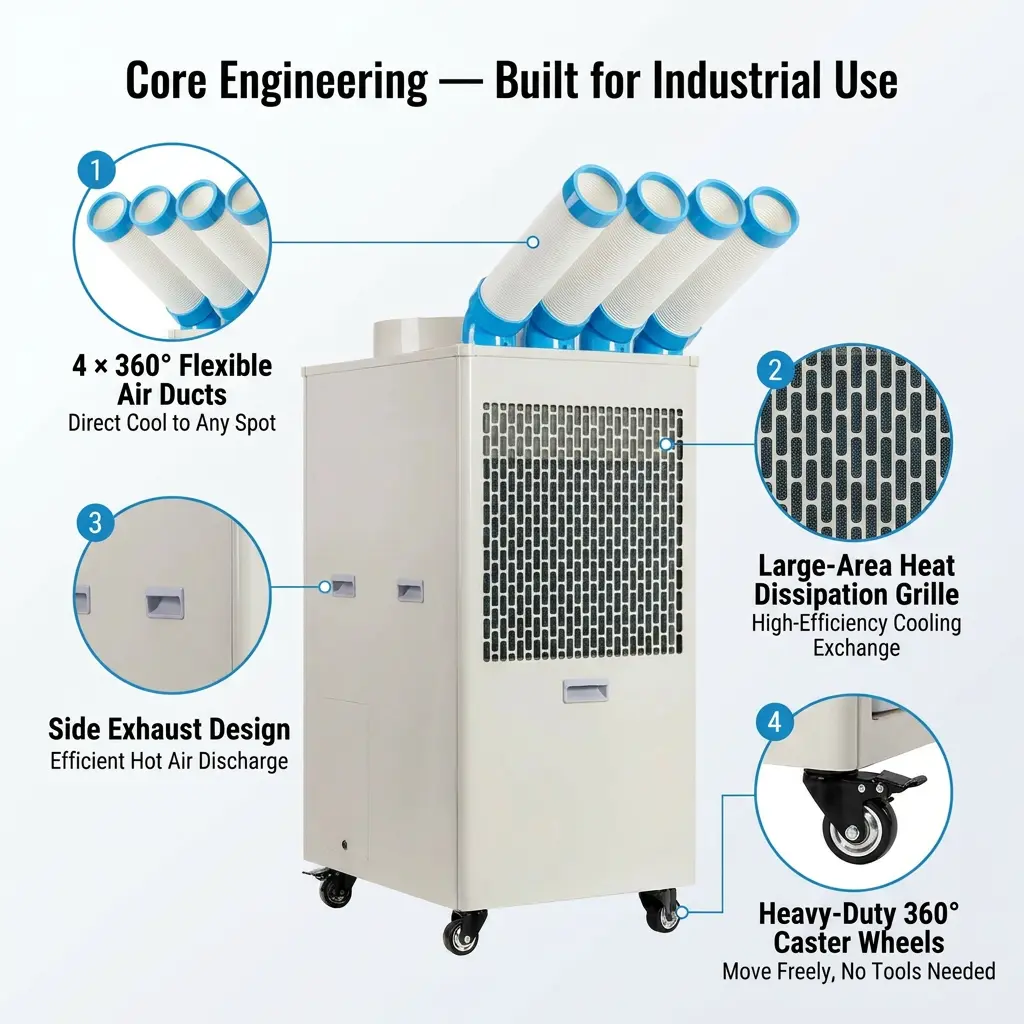 OEM Custom Logo Industrielle tragbare Klimaanlage 110 V 220 V 380 V Multi-Voltage Low MOQ Factory Direct Supply OEM Custom Logo Industrielle tragbare Klimaanlage 110 V 220 V 380 V Multi-Voltage Low MOQ Factory Direct Supply