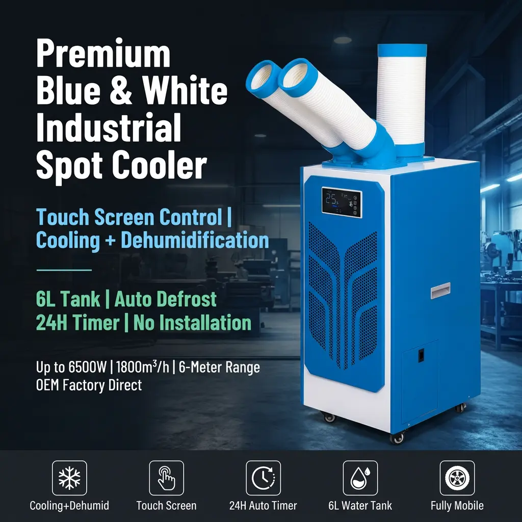 Kundenspezifischer Butterfly Wing Hexagonal Honeycomb 24H Timer Spot Cooler Portable Industrial AC mit Outdoor-Event-Zelt